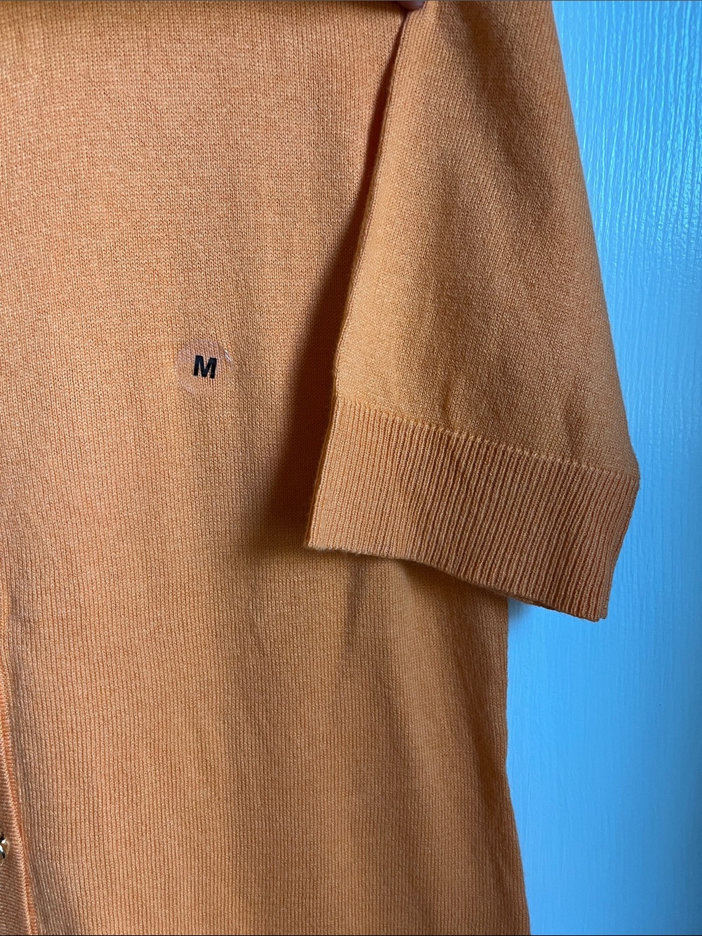 New York and Company 7th Ave Orange Cardigan NWT - Picture 6 of 6